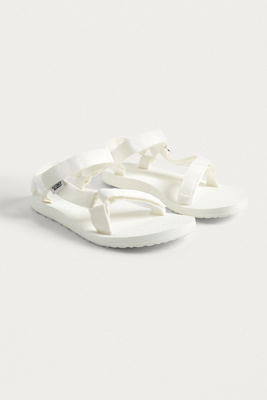 white teva sandals