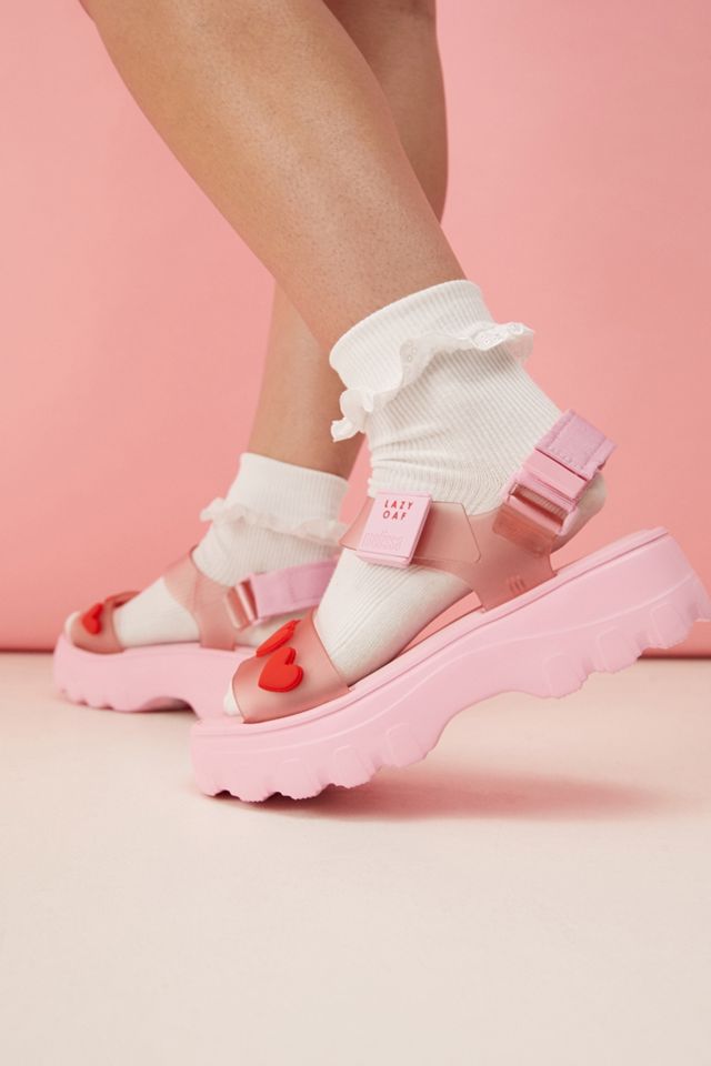 Sandales Melissa X Lazy Oaf Kick Off - Édition Limitée Rose, Taille 40