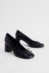 Thumbnail View 2: Charles & Keith Black Bow Heeled Ballerina Shoes