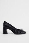 Thumbnail View 3: Charles & Keith Black Bow Heeled Ballerina Shoes