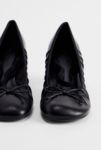 Thumbnail View 4: Charles & Keith Black Bow Heeled Ballerina Shoes