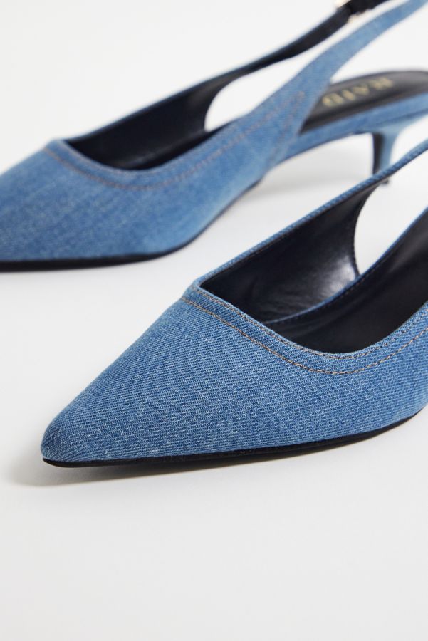 Vista de diapositivas: 5: Zapatos de Salón RAID Denim con Punta y Tira Trasera