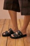 Thumbnail View 1: UO Nevada Black Leather Sandals