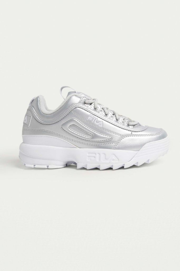 fila silver disruptor ii trainers junior