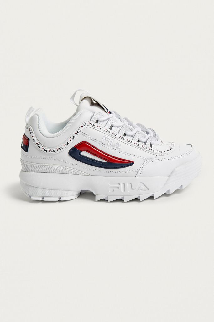 fila disruptor ii white trainers