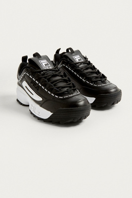 fila black & purple disruptor ii premium trainers