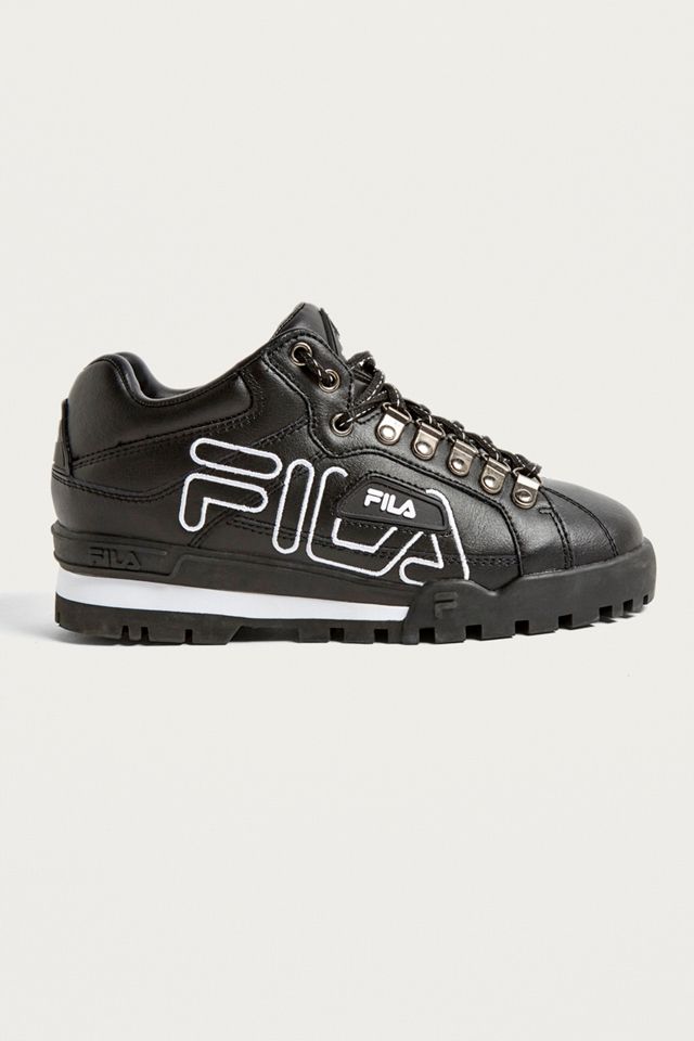 FILA Trailblazer Black Leather Trainers | Urban Outfitters UK