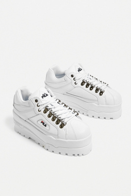 fila white trailblazer wedge trainers