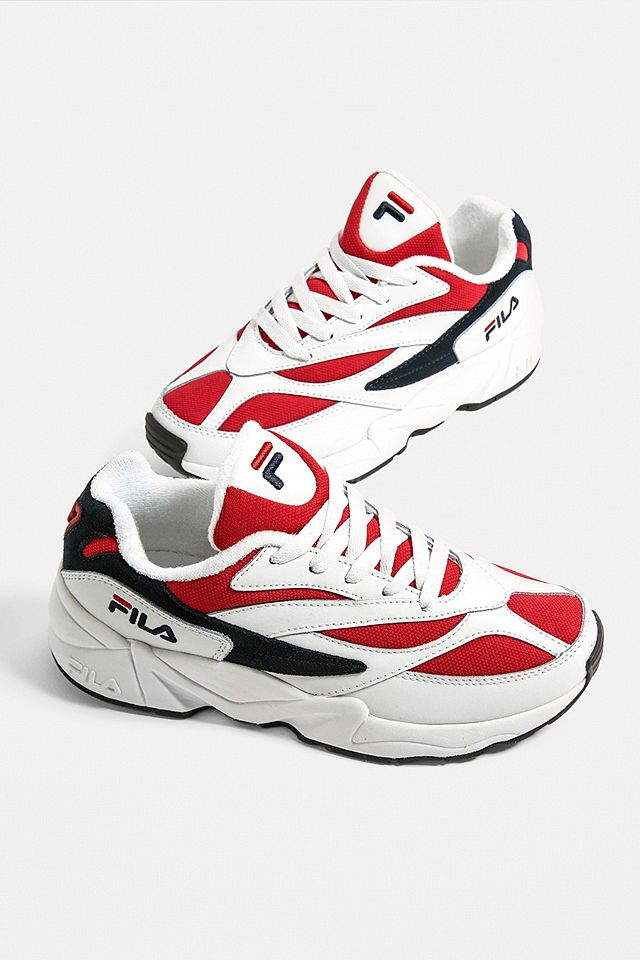 FILA Venom White + Red Trainers | Urban Outfitters UK
