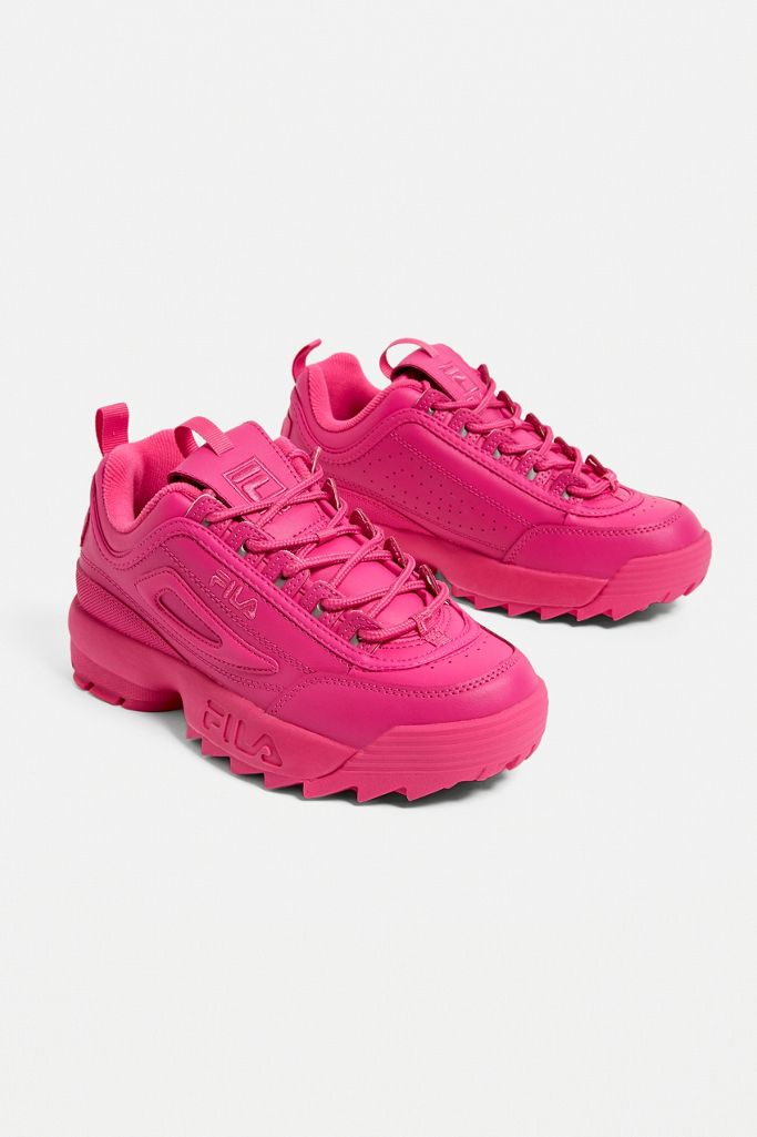 junior pink fila trainers