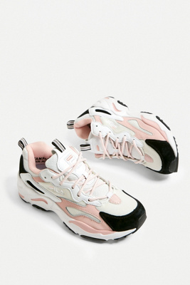 fila ray white pink