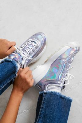 iridescent fila trainers