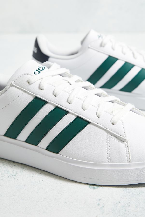 Vista diapositiva: 5: adidas White & Green Grand Court 2.0 Trainers