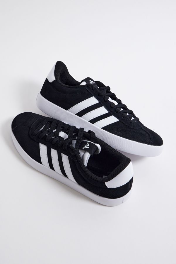 Slide View: 2: adidas Black & White VL Court 3.0 Trainers