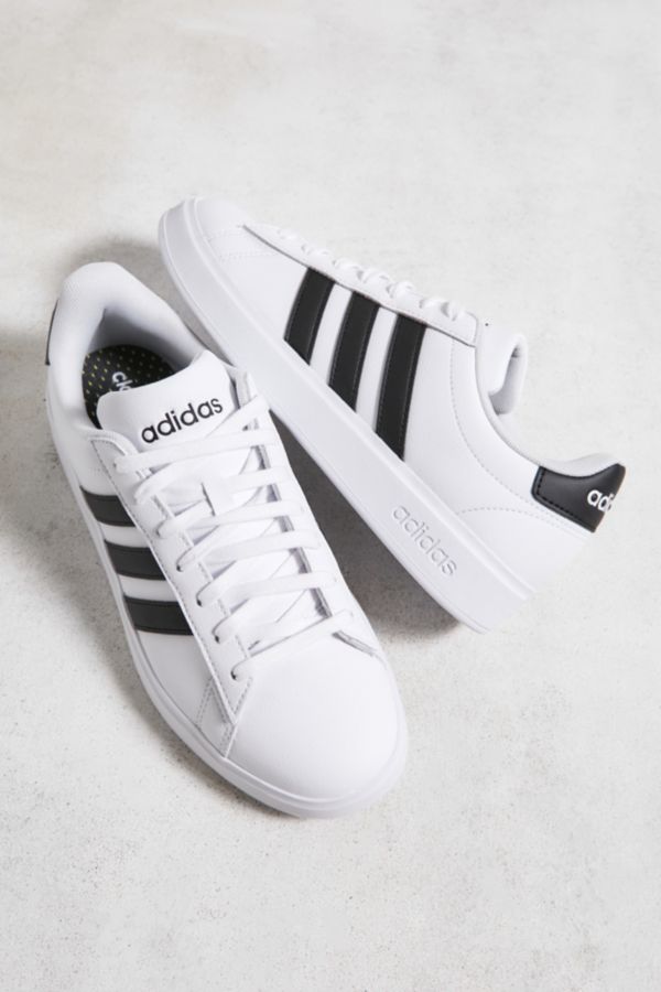 Vista diapositiva: 4: adidas White & Black Grand Court 2.0 Trainers