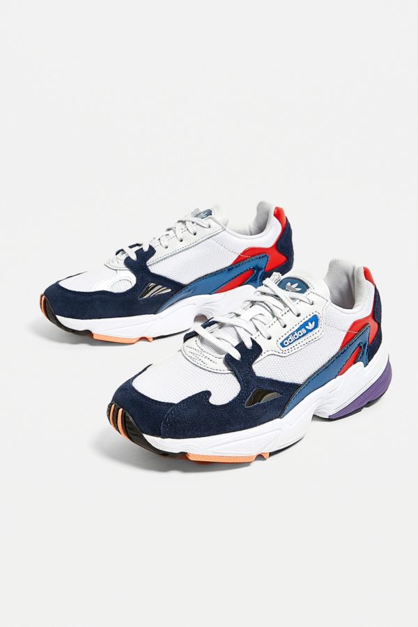 adidas Originals Falcon Red + Blue Trainers | Urban Outfitters UK