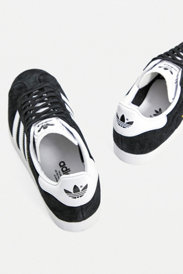 adidas originals black suede gazelle trainers