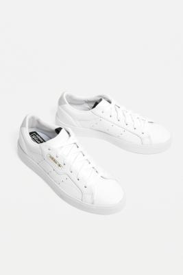 sleek white trainers