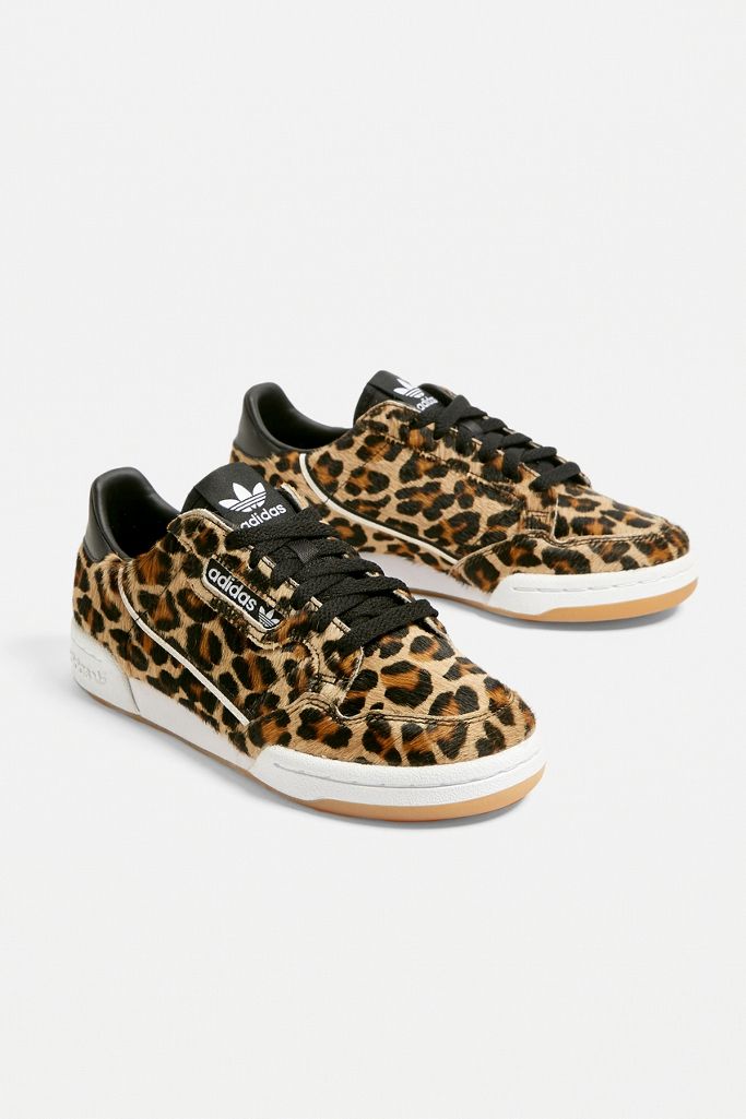 adidas continental leopard print