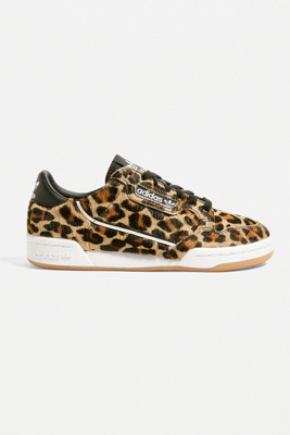 adidas originals continental 80 trainers in leopard print