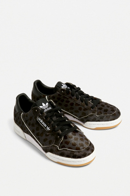 adidas originals continental leopard print trainers