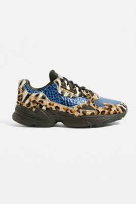 adidas originals falcon trainers in contrast leopard prints