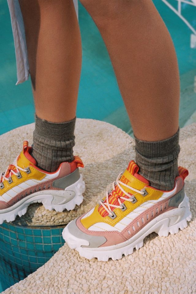 CAT Footwear Intruder 2 Yellow + Pink Chunky Trainers | Urban Outfitters UK