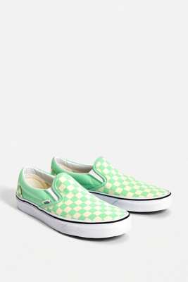 green slip on trainers