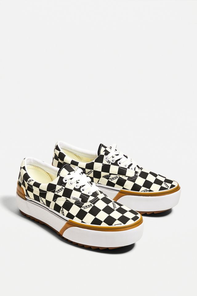 Vans Era Checkerboard Stacked Trainers | Urban Outfitters UK