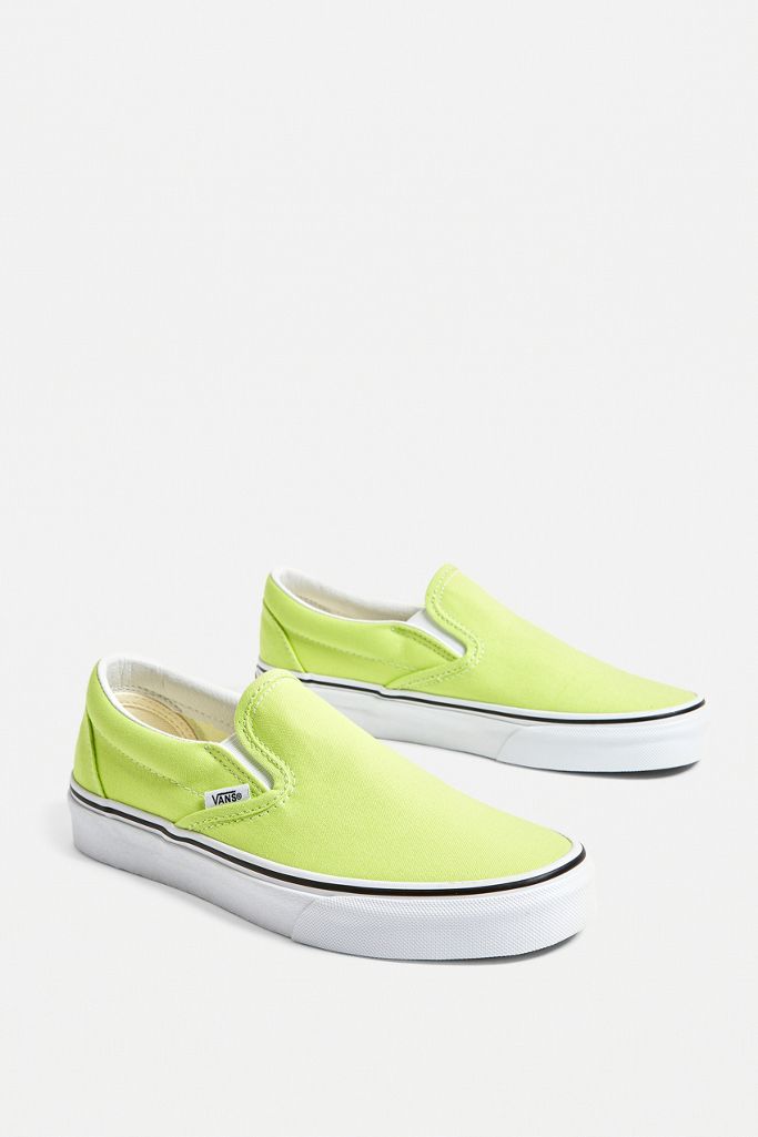 Vans Green Classic Slip-On Trainers | Urban Outfitters UK