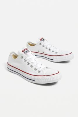 chucks white low