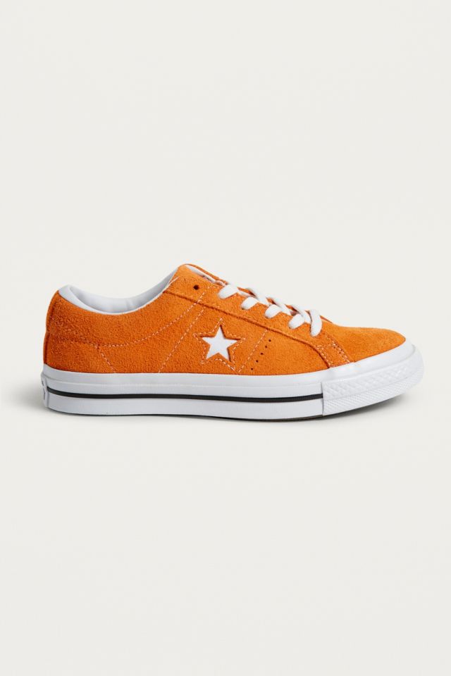 Converse One Star Tangerine Suede Trainers 