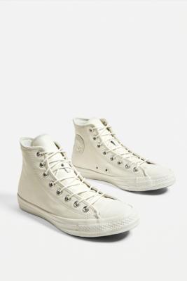 converse chuck taylor white leather high top trainers