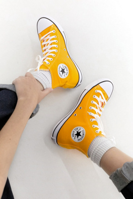 converse all star high tops orange