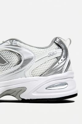 new balance silver trainers