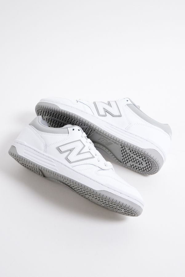 Slide View: 2: New Balance White & Grey 480 Trainers