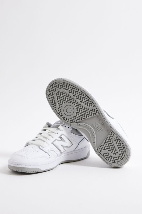 Slide View: 3: New Balance White & Grey 480 Trainers