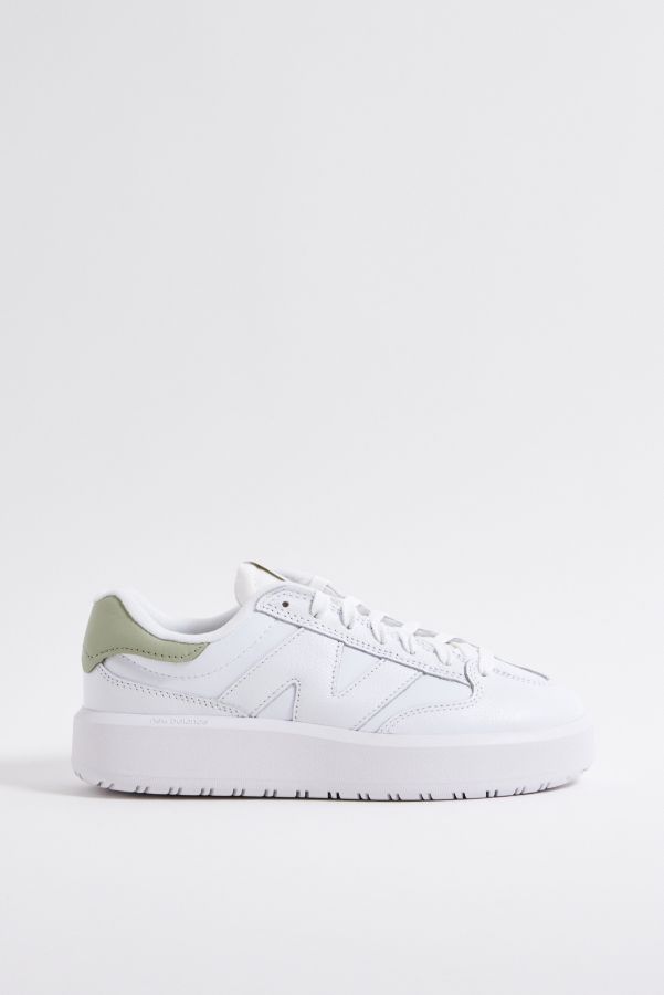 Slide View: 4: New Balance White & Sage CT302 Trainers