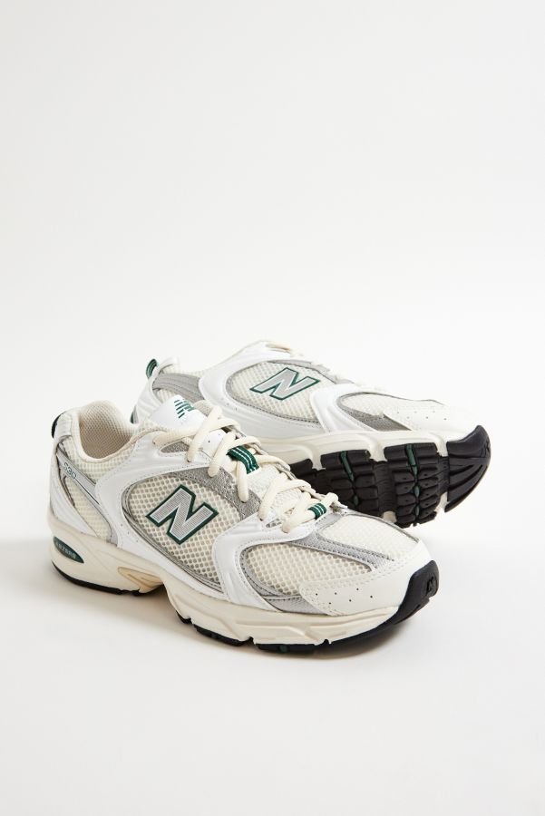 Vista diapositiva: 2: Scarpe da Ginnastica New Balance Bianche & Verdi 530