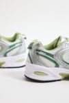 Thumbnail View 3: New Balance White & Green 530 Trainers