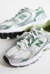 Thumbnail View 4: New Balance White & Green 530 Trainers