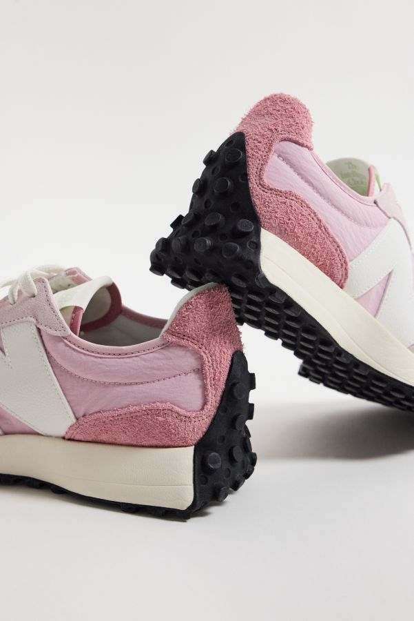 Slide View: 4: New Balance Hazy Rose 327 Trainers