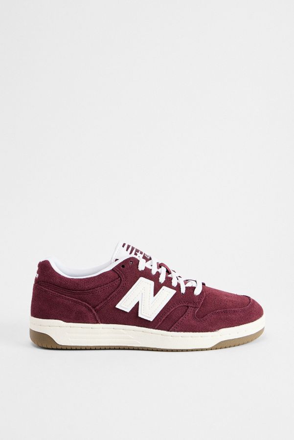 Vista diapositiva: 2: Scarpe da Ginnastica New Balance 480 in Pelle Scamosciata Bordeaux