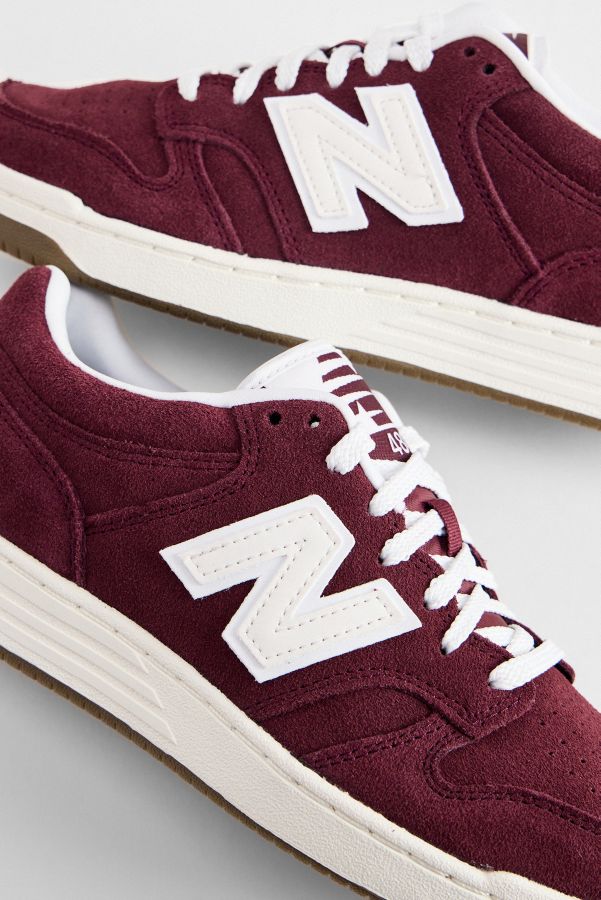 Vista diapositiva: 4: Scarpe da Ginnastica New Balance 480 in Pelle Scamosciata Bordeaux