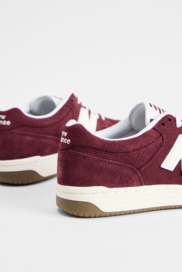 Vista diapositiva: 5: Scarpe da Ginnastica New Balance 480 in Pelle Scamosciata Bordeaux