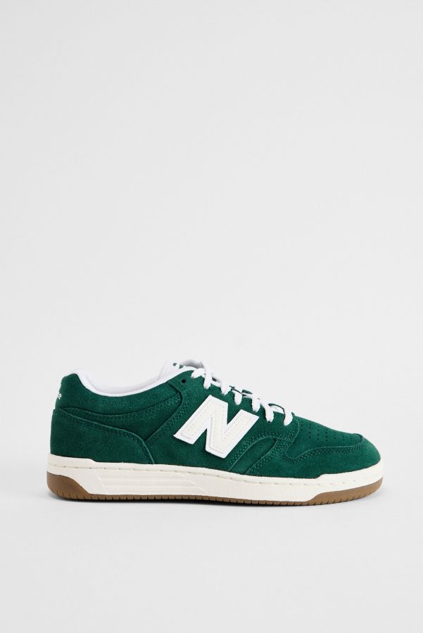 Slide View: 3: New Balance Green 480 Suede Trainers