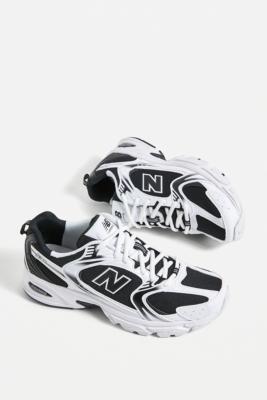 new balance black and white trainers