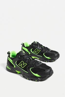 black and lime green new balance