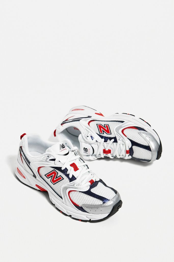 New Balance 530 Silver & Red Trainers Urban Outfitters UK