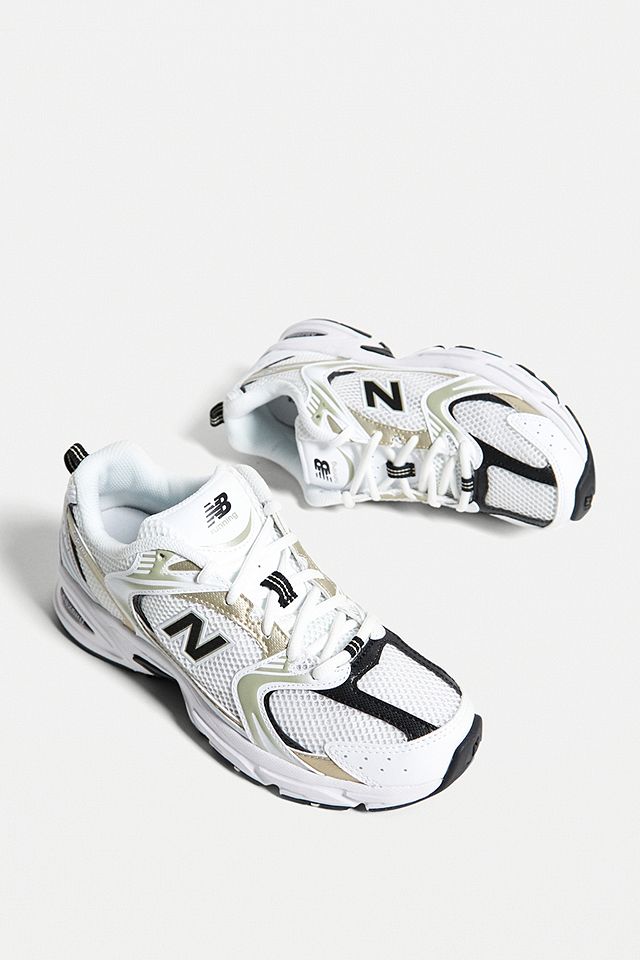 New Balance 530 White & Silver Trainers